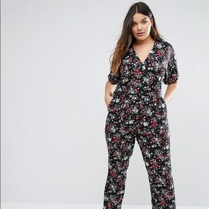 Uttam Boutique Plus Jumpsuit In Floral Print